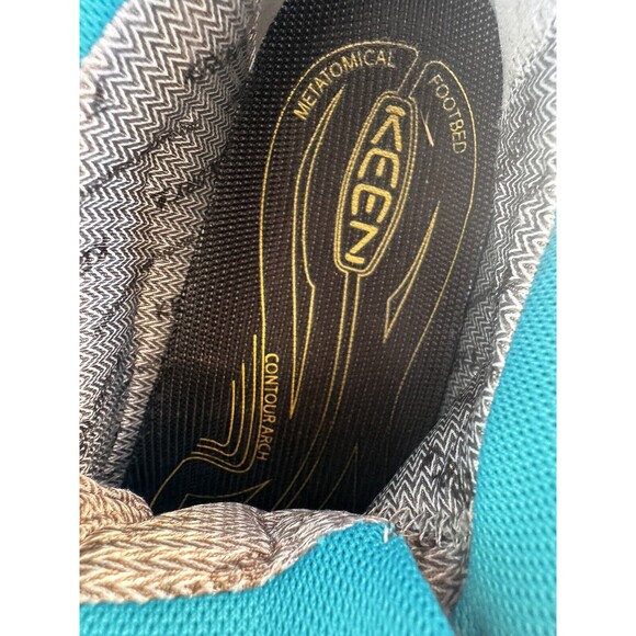 KEEN Steens Mid WaterprSteel Gray / Ocean Wave woman's Size 8 unisex hiking boot - Picture 4 of 12